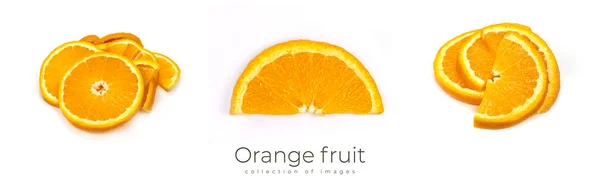 Sinaasappelfruit geïsoleerd op witte achtergrond. Oranje. — Stockfoto