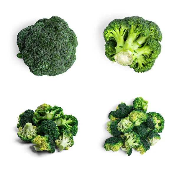 Brokolice na bílém pozadí.Vysoce kvalitní fotografie — Stock fotografie