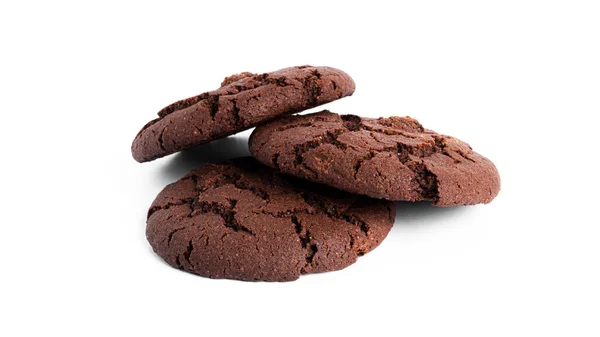 Chocolate Americano cookies isolated on a white background. — Stock Photo, Image