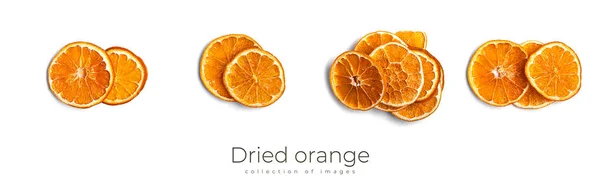 Gedroogde sinaasappel geïsoleerd op witte achtergrond. Sinaasappelvruchten. — Stockfoto