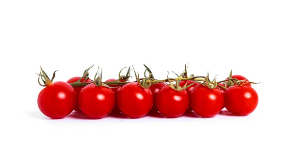 Frische Kirschtomaten isoliert auf weißem Hintergrund. — Stockfoto