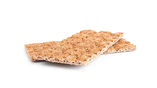 흰 바탕에 분리되어 있는 호밀 빵. — 스톡 사진