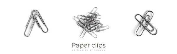 Paper clips isolated on a white background. — Stock Photo, Image