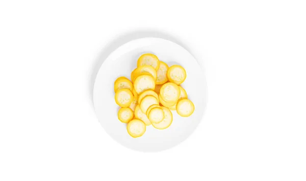 Zucchine gialle isolate su fondo bianco. Zucchine. — Foto Stock