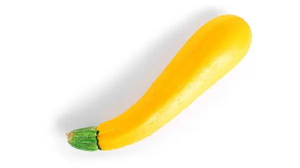 Zucchine gialle isolate su fondo bianco. Zucchine. — Foto Stock