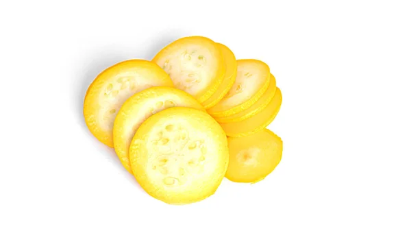 Zucchine gialle isolate su fondo bianco. Zucchine. — Foto Stock