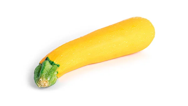 Gul zucchini isolerad på en vit bakgrund. Gurkväxter. — Stockfoto