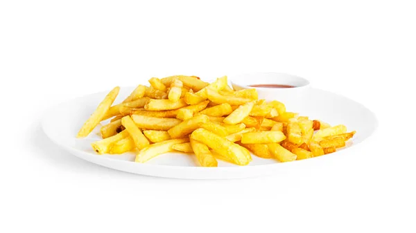 Patate fritte isolate su fondo bianco. Potaoe fritte isolate. — Foto Stock