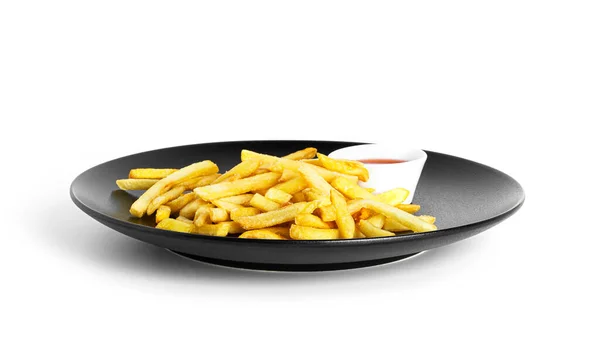 Papas fritas aisladas sobre un fondo blanco. Potaoes fritos aislados. — Foto de Stock