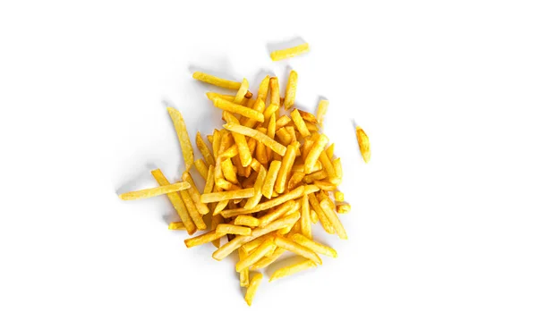 Batatas fritas isoladas em um fundo branco. Potaoes fritos isolados. — Fotografia de Stock