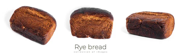 Ржаной хлеб в руках изолирован на белом фоне. — стоковое фото