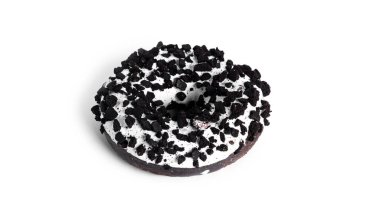 Çörek beyaz bir arka planda izole edilmiştir. Çörek izole edilmiş..