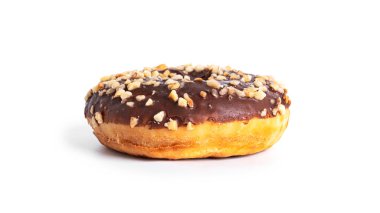 Çörek beyaz bir arka planda izole edilmiştir. Çörek izole edilmiş..