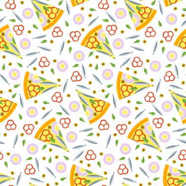 Pizza dilimleri malzemeler ile Seamless Modeli