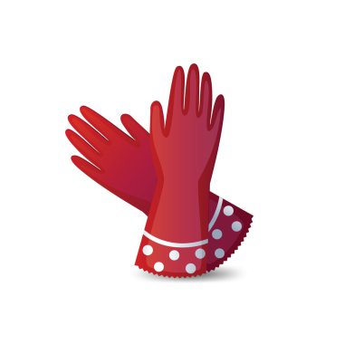 Beyaz arka plan üzerinde izole Bahçe eldivenleri.