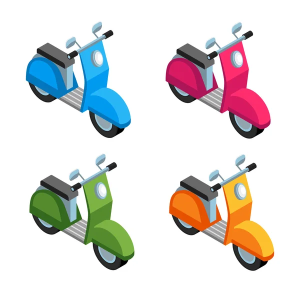Set de Icono Isométrico scooter . — Vector de stock