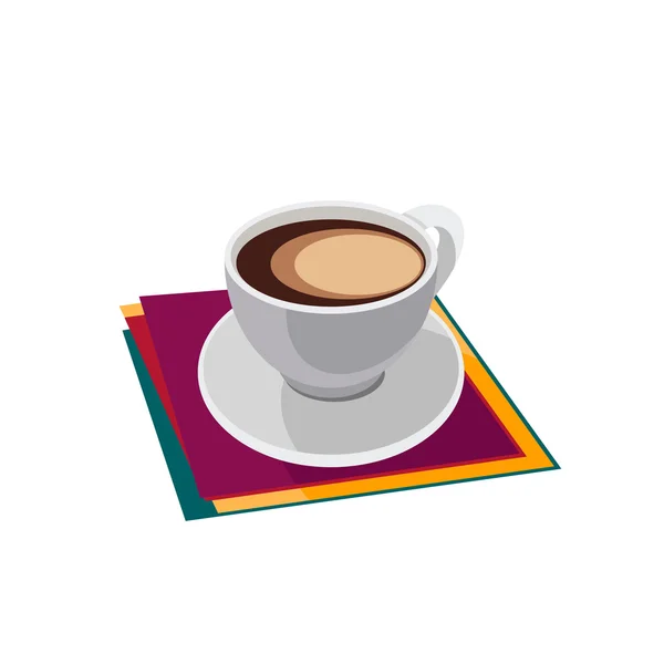 Icon xícara de café isolado no fundo branco . — Vetor de Stock