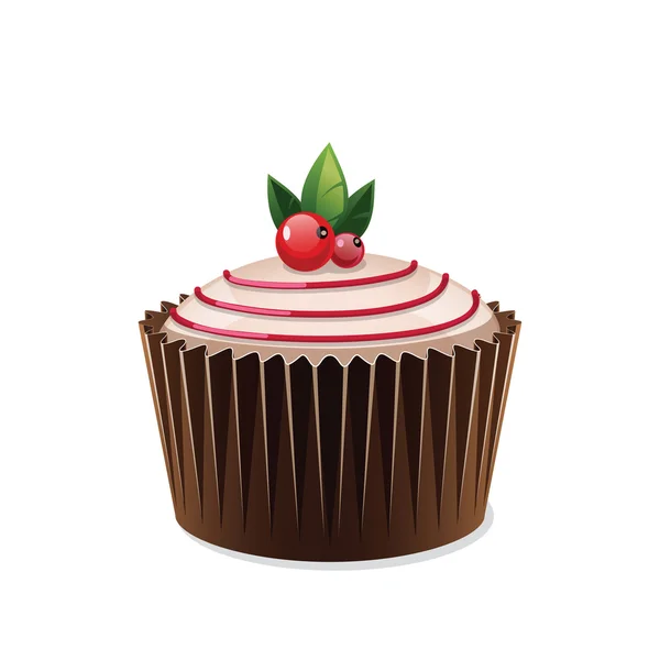 Icona Cupcake isolata su sfondo bianco . — Vettoriale Stock