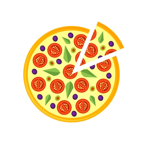 Icono de Pizza aislado sobre fondo blanco . — Vector de stock