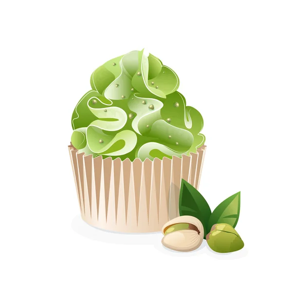 Cupcake Icono aislado sobre un fondo blanco . — Vector de stock