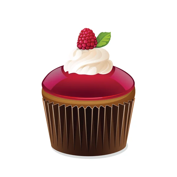 Cupcake Ícone isolado em um fundo branco . — Vetor de Stock