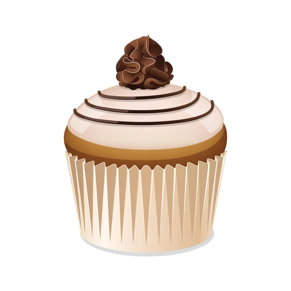 Cupcake Ícone isolado em um fundo branco . — Vetor de Stock