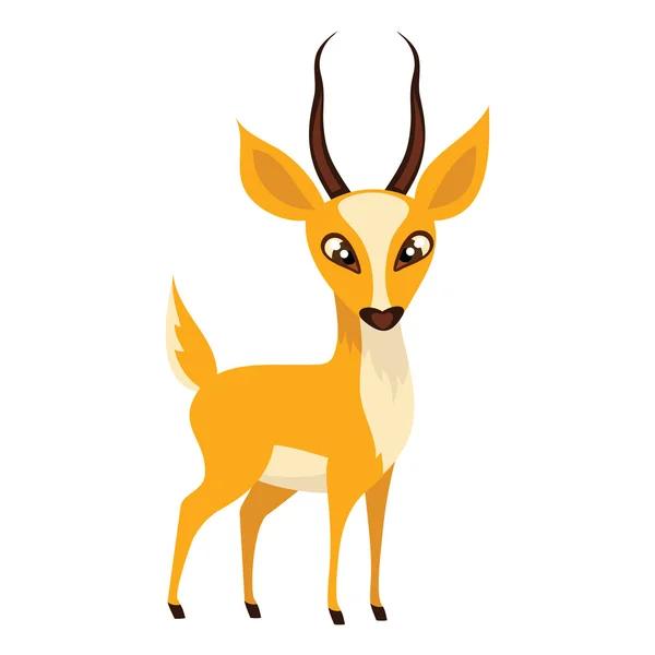 Antelope geïsoleerd op witte achtergrond. — Stockvector