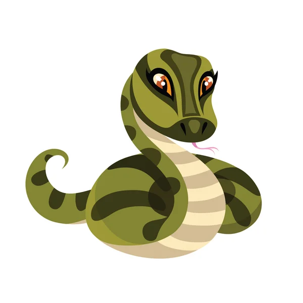Serpent isolé sur fond blanc. — Image vectorielle