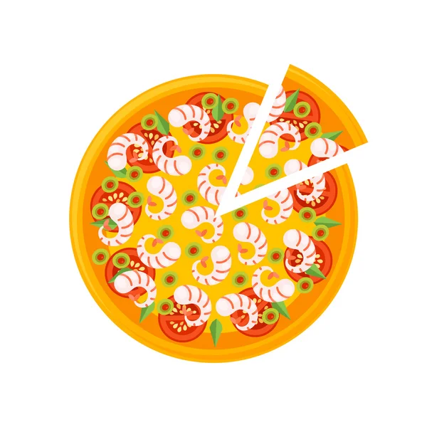 Icono de Pizza aislado sobre fondo blanco . — Vector de stock