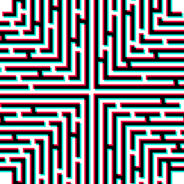 Maze 3D effect. Abstract vector background with a maze.