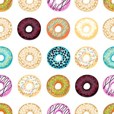 renkli Donuts seamless modeli.
