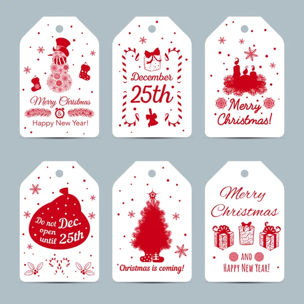 Set of New Year labels. — Stock Vector