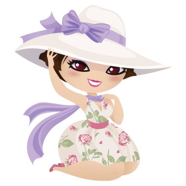 güzel bir kız bir şapka ve atkı