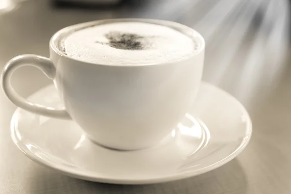 Tazza Caffè Una Tazza Cappuccino Stile Vintage — Foto Stock