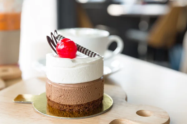 Chocolate mousse dessert — Stock Photo, Image