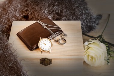 Vintage natürmort izlemek ve m-cüzdan ile