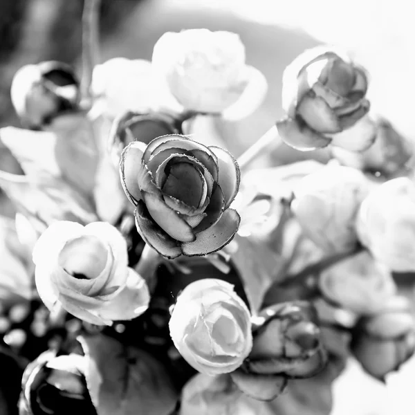 Decorative artificial flowers in black and white,Artificial roses in vintage style