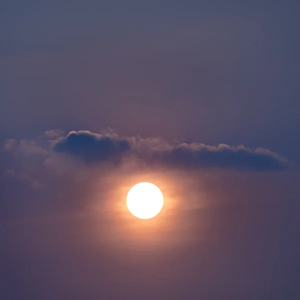 Sol, puesta de sol, nubes — Foto de Stock