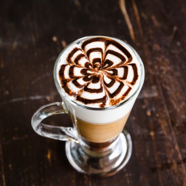 Sütlü çikolata bir kafes üst