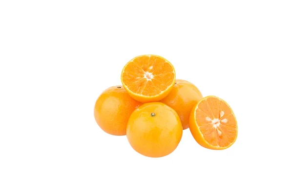 Grupo de naranjas con mitades —  Fotos de Stock