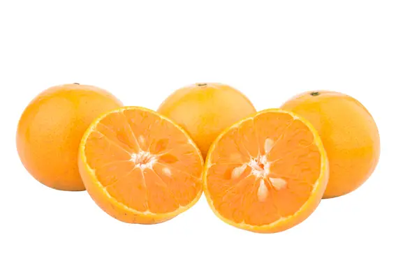 Group of oranges with halves — Stock Photo, Image