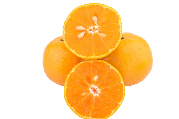 Group of oranges with halves — Stock Photo, Image