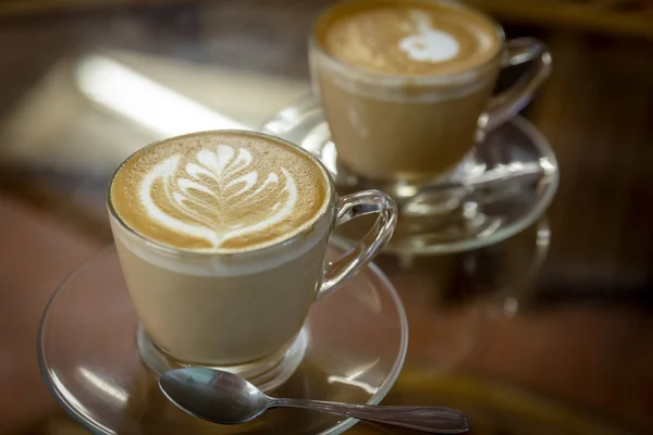 Art latte cappuccino kávé csésze — Stock Fotó