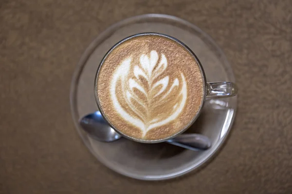 Café capuchino o café con leche — Foto de Stock