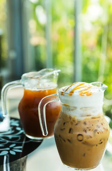 A jug of ice coffee — Stock Photo, Image