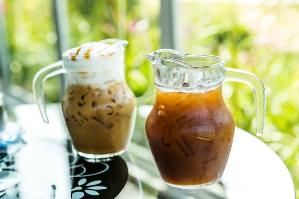 A jug of ice coffee — Stock Photo, Image