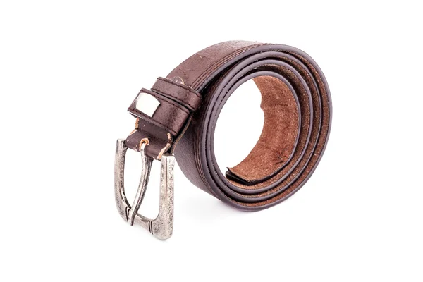 Old Brown leather belt — Stock Photo, Image
