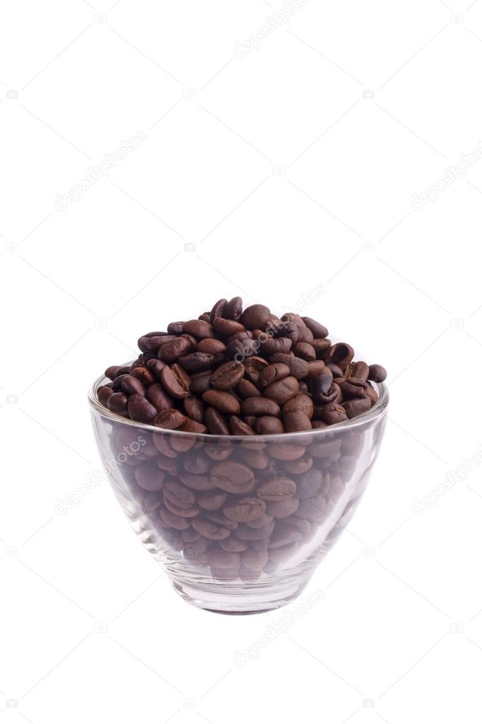 Coffee Beans In The Transparent Glass On A White Background Photo By Dourleak Coffee Beans In The Transparent Glass On A White Background Photo By Dourleak