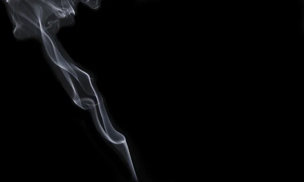 Humo blanco sobre fondo negro — Foto de Stock