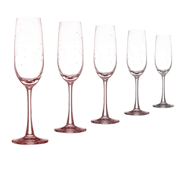 Empty wine glass set — Stock Photo, Image